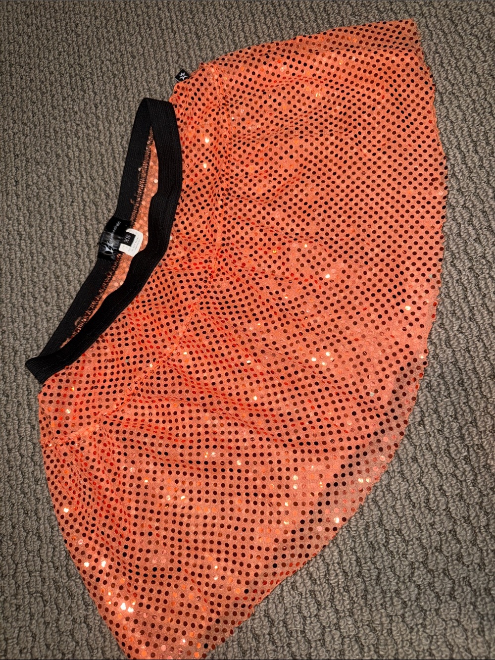 Orange Sparkle Athletic Skirt XS